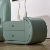 Trueliving Corner Round Grey Side Console Table With Drawer H 34" x W 36" x D 12"